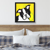 Boston Terrier Art Canvas Print (Insitu (Slaapkamer))