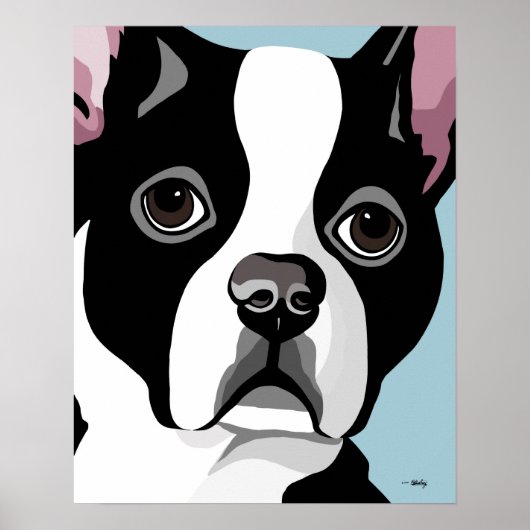 Boston Terrier Art Poster (Voorkant)