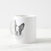 Boston Terrier Art van Glenda S. Harlan Koffiemok (Voorkant links)