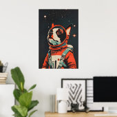 Boston Terrier Astronaut Poster, Boston Terrier Poster (Thuiskantoor)