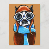 Boston Terrier Aviator Briefkaart (Voorkant)