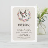 Boston Terrier Babyfeest Kaart (Staand voorkant)