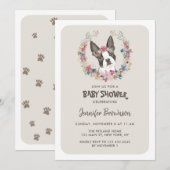 Boston Terrier Babyfeest Kaart (Voorkant / Achterkant)