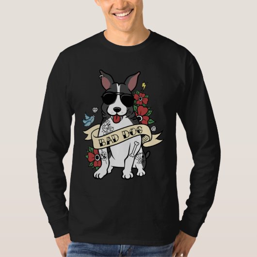 Boston Terrier Bad Dog T-shirt (Voorkant)