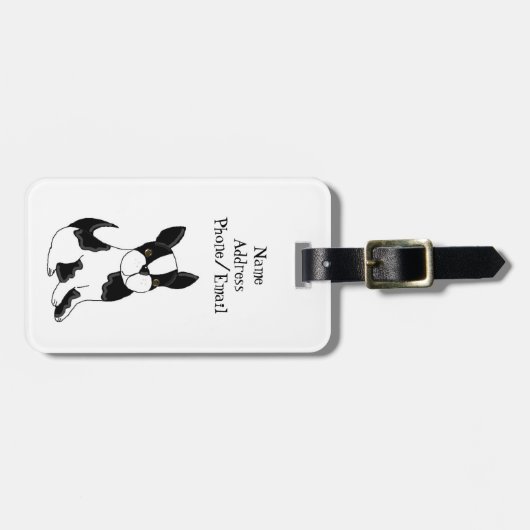 Boston Terrier Bagagelabel (Voorkant horizontaal)