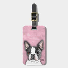 Boston Terrier Bagagelabel
