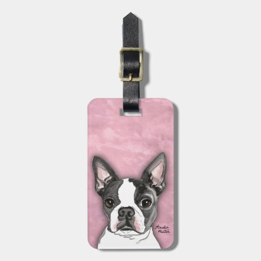 Boston Terrier Bagagelabel (Voorkant verticaal)