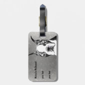 Boston Terrier Bagagelabel (Achterkant verticaal)
