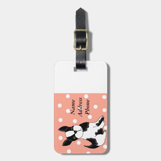 Boston Terrier Bagagelabel (Voorkant verticaal)