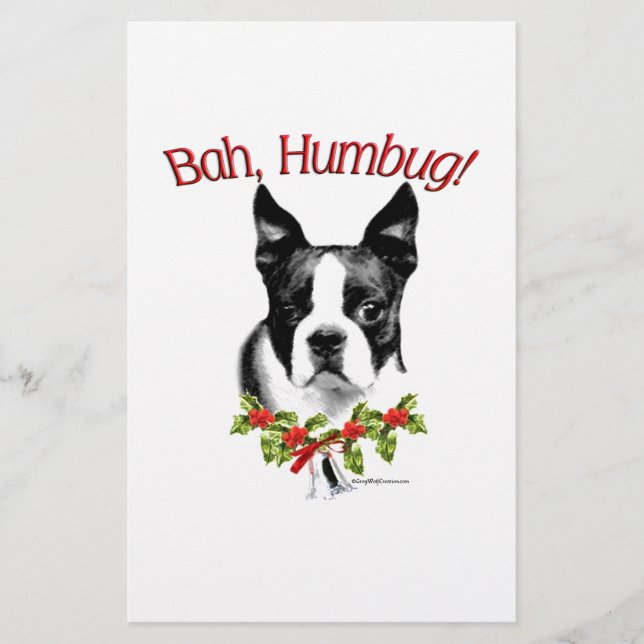Boston Terrier Bah Humbug (Voorkant)