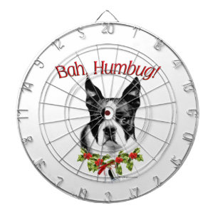 Boston Terrier Bah Humbug Dartbord