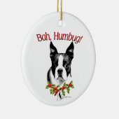 Boston Terrier Bah Humbug Keramisch Ornament (Rechts)