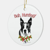 Boston Terrier Bah Humbug Keramisch Ornament (Links)