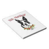 Boston Terrier Bah Humbug Notitieblok (Schuin)