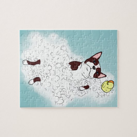 Boston Terrier Bath Legpuzzel (Horizontaal)