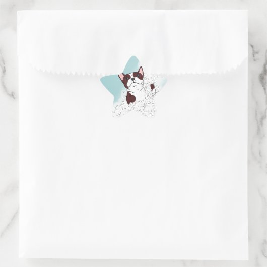 Boston Terrier Bath Ster Sticker (Tas)