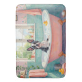 Boston Terrier Bath Time Cute Bathroom Decor Badmat (Voorkant Verticaal)
