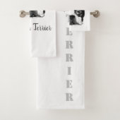 Boston Terrier Bath Towel Set Bad Handdoek (Insitu)