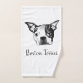 Boston Terrier Bath Towel Set Bad Handdoek (Handdoek)