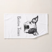 Boston Terrier Bath Towel Set Bad Handdoek (Handdoek)