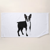 Boston Terrier Beach Towel Strandlaken (Voorkant)