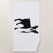 Boston Terrier Beach Towel Strandlaken (Voorkant)