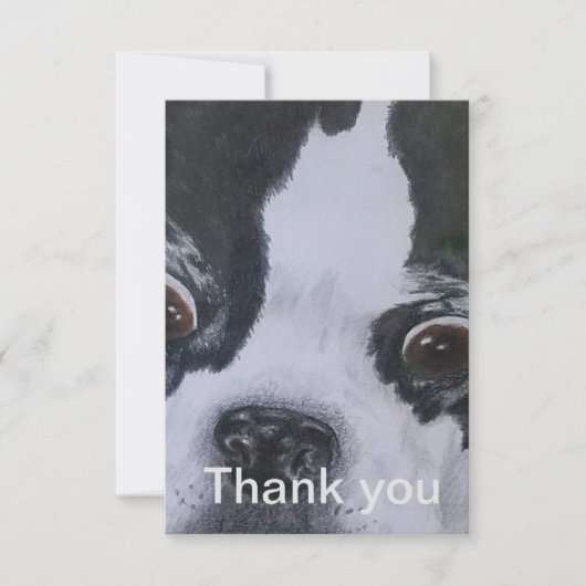 Boston Terrier Bedankkaartjes Bedankkaart (Voorkant)