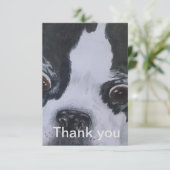 Boston Terrier bedankt je kaarten (Staand voorkant)