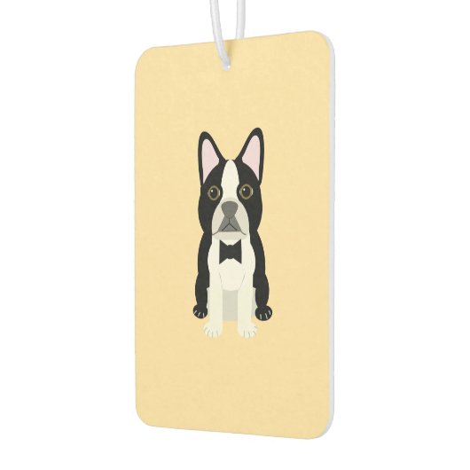 Boston Terrier beige Luchtverfrisser (Links)