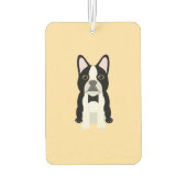 Boston Terrier beige Luchtverfrisser (Achterkant)
