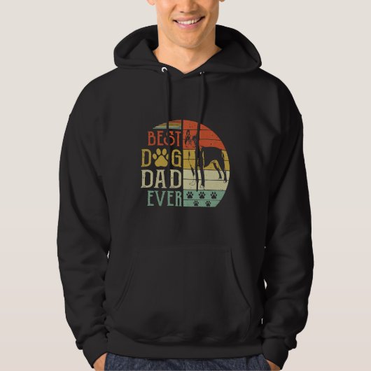 Boston Terrier Best Dog Dad Oover  vader Da Hoodie (Voorkant)