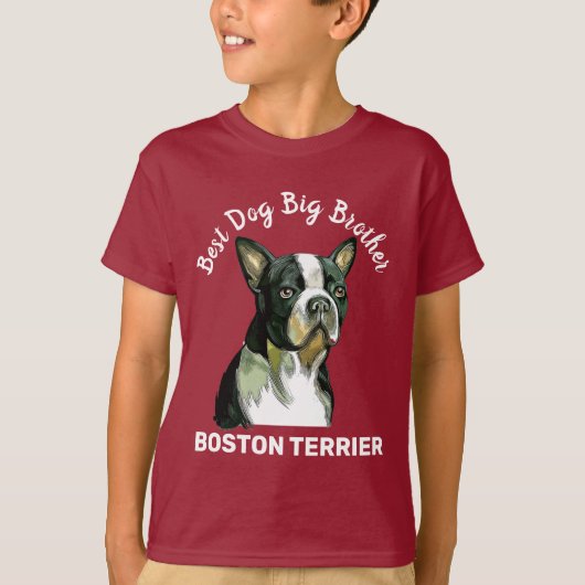Boston Terrier beste grote broer ooit T-Shirt (Voorkant)