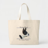 Boston Terrier Beste Vriend 2 Grote Tote Bag (Voorkant)