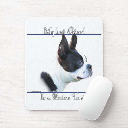 Boston Terrier Beste Vriend 2 Muismat (Met muis)
