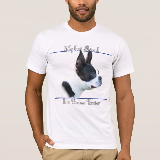 Boston Terrier Beste Vriend 2 T-shirt (Voorkant)