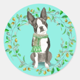 Boston Terrier Bestie Ronde Sticker