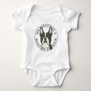 Boston Terrier Big Sister Romper