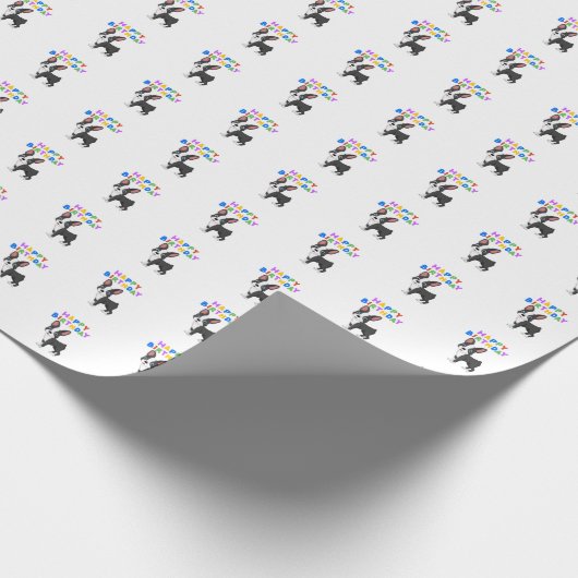 Boston Terrier Birthday Cadeaupapier (Hoek)