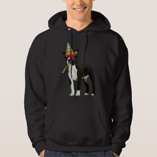 Boston Terrier Birthday Hoodie (Voorkant)