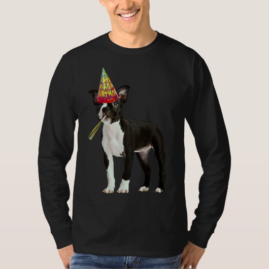 Boston Terrier Birthday T-shirt (Voorkant)