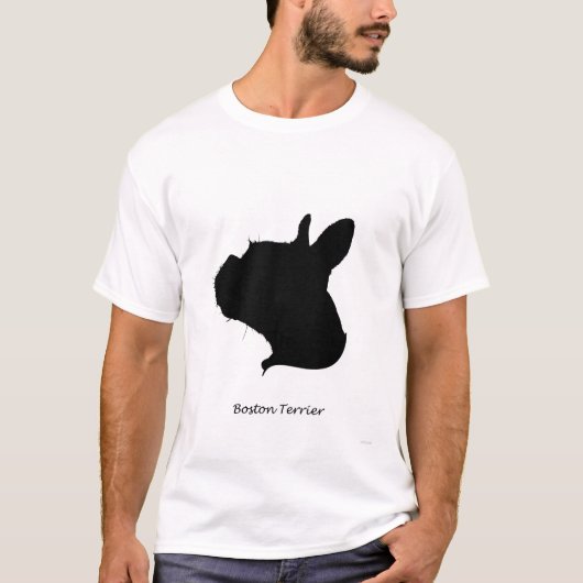 Boston Terrier - Black Silhouette T-shirt (Voorkant)