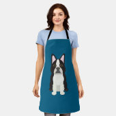 Boston Terrier blauw Schort (Gedragen)