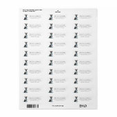 Boston Terrier Blauwe Das Stuuradres Label (Full Sheet)