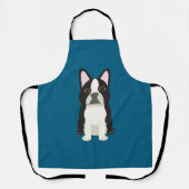 Boston Terrier blue Schort (Voorkant)