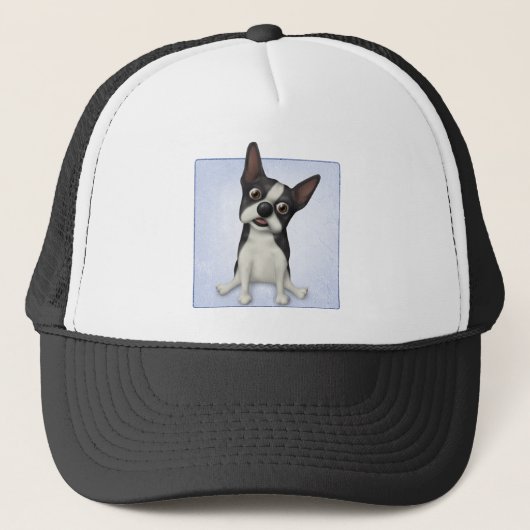 Boston Terrier BOST1 Trucker Pet (Voorkant)