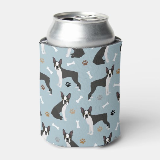 Boston Terrier Botten and Paws Blikjeskoeler (Blikje Voorkant)