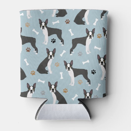 Boston Terrier Botten and Paws Blikjeskoeler (Voorkant)