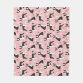 Boston Terrier Botten and Paws Fleece Blanket Deken (Voorkant)