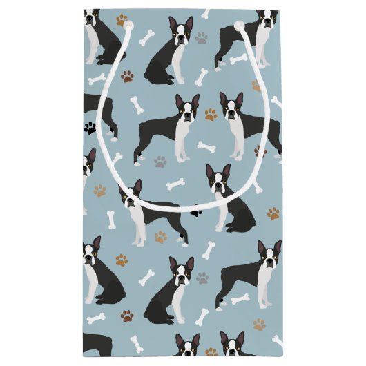 Boston Terrier Botten and Paws Klein Cadeauzakje (Achterkant)
