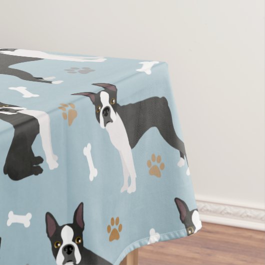 Boston Terrier Botten and Paws Tafelkleed (Voorbeeld)
